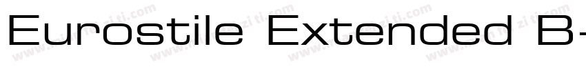 Eurostile Extended B字体转换